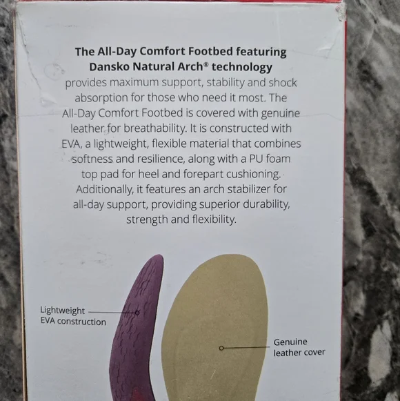 Womens Dansko All-day Comfort Insoles With Trimmable Footbed Size Large (10.5-13 - Picture 3 of 9